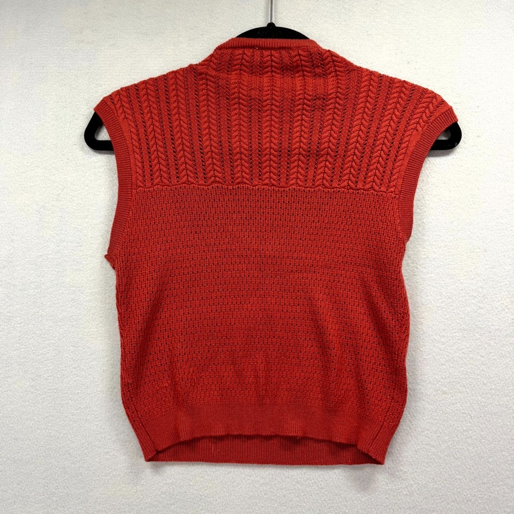 Intimately Free People Sweater Vest Womens Medium Rubies Knit Sheer Mock Neck - Picture 2 of 7
